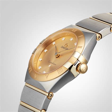 omega constellation manhattan ladies watch|ladies omega constellation diamond bezel.